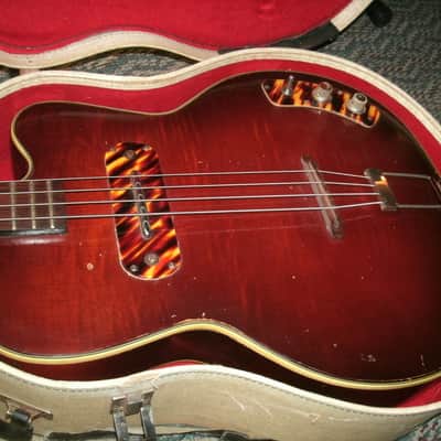 1950s-Kay-K162-Howlin-Wolf-Jimmy-Reed-electric-bass-with-case  1950s-Kay-K image 2