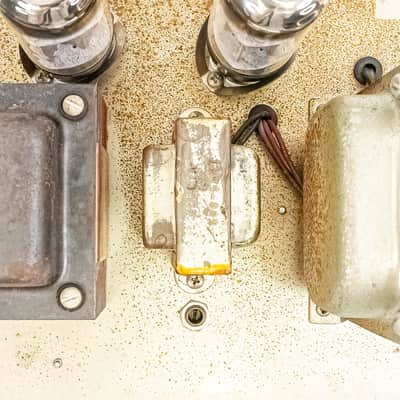 1966 Fender Bassman AA165 Blackface Tube Amp Head & Cabinet Jensen C12Q image 12