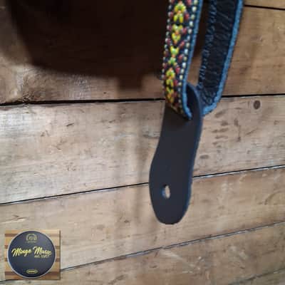 Levy's  Ukulele black & yellow 1/2" strap jacquard MJ19UKE-002 image 2
