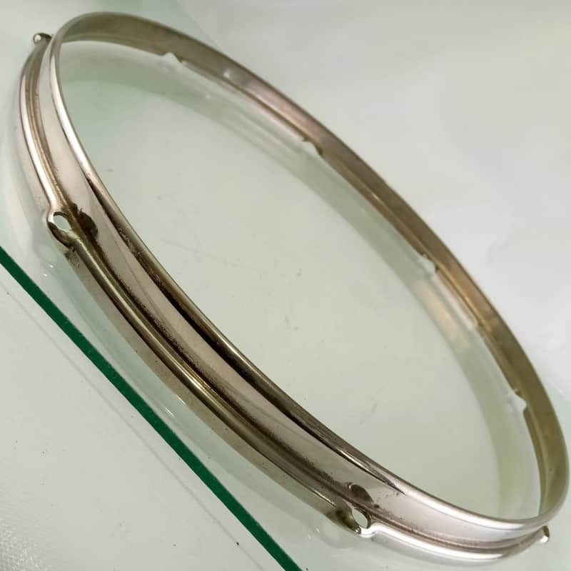 Slingerland 16" BRASS Stick-Saver Floor Tom Drum Batter Rim/Hoop NOB Nickel 8Lug image 1