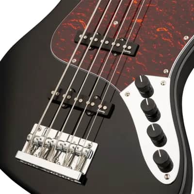 Sadowsky MetroExpress 21-Fret Vintage J/J Bass, Morado Fingerboard, 5-String - Solid Black High Polish image 5