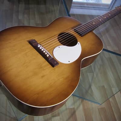 Airline Acoustic Guitar Concert Sized by Kay of Chicago for Montgomery Wards Circa-1960s Sunburst image 2