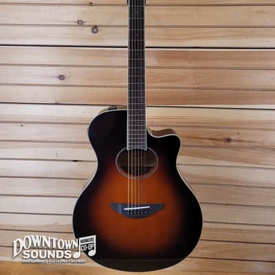 Yamaha APX600 Acoustic/Electric Mini/Travel Guitar - Old Violin Sunburst image 2