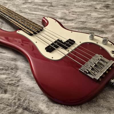 Fender Precision V Parts Bass - 5-String - Zebrawood Neck - 2000s - Candy Apple Red image 3