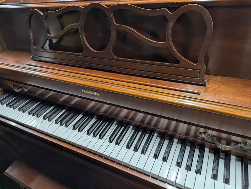 Baldwin French Console Piano SN 1465593 90s - Cherry image 1