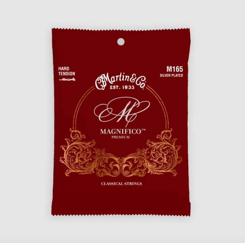 Martin M165 Classical Magnifico Premium Guitar Strings Hard Tension Silver Plated image 1