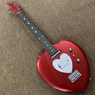 Burny Yellow Heart Jr. YH-JR Mini Guitar (Hide X Japan Signature