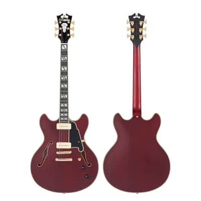 D'Angelico Deluxe DC - Satin Trans Wine (DADDCSTWGS) image 2