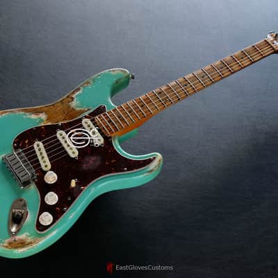 Fender American Stratocaster 40th Anniversary Seafoam Green Made in USA Heavy Aged Relic image 9