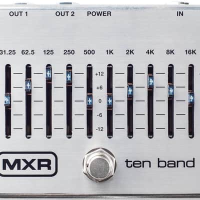 MXR M108S 10-Band EQ Pedal, Silver image 1