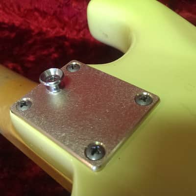 KGC Brass Neck Plate with Strap Button for 4 Bolt Neck, Fender etc image 8