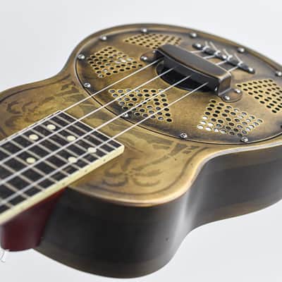 National Style O Ukulele Antique Brass image 12