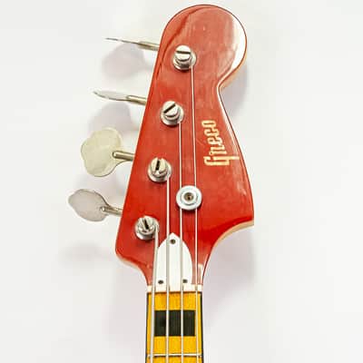 1970s Greco Jazz Bass MIJ Fiesta Red Matching Headstock Block Inlays w/ Gigbag image 3