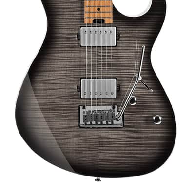 Cort Masterful Craftsmanship: The Cort G290 FAT II with Roasted Maple Neck & Fretboard in Transparent Black Burst image 1