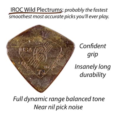 Handmade Guitar Picks SixStringers Wild Plectrum IROC .73mm (3 picks) Free Shipping image 3