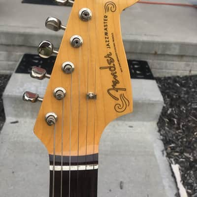 Fender Jazzmaster 1996 Olympic White body / red pick guard Anniversary year image 3