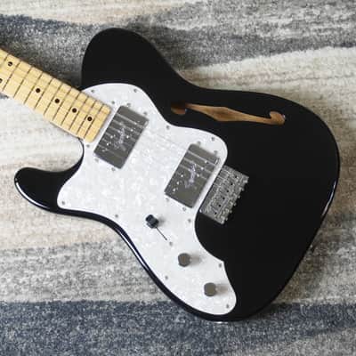 2013 Fender Japan TN72-LH Telecaster Thinline Left-Handed Black MIJ image 2