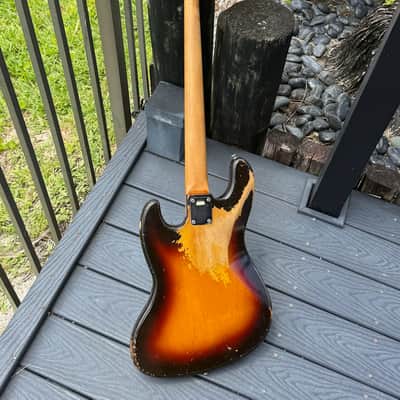 Fender Jazz Bass 1961 - very cool 1st issue "Stack Knob" Jazz ready for your collection ! image 4