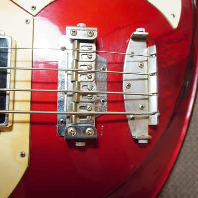 Rare 1965–1966 Teisco Spectrum Series EBX-200 Bass Metallic Red Vintage MIJ Bizarre Bass image 13