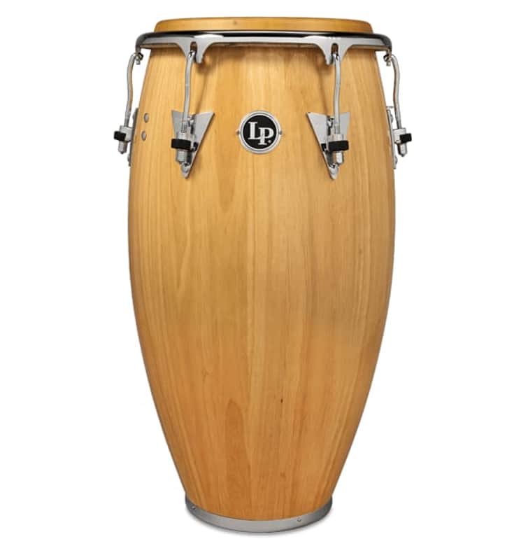 LP Classic Wood Conga 12 1/2 Tumbadora - natural wood, chrome image 1