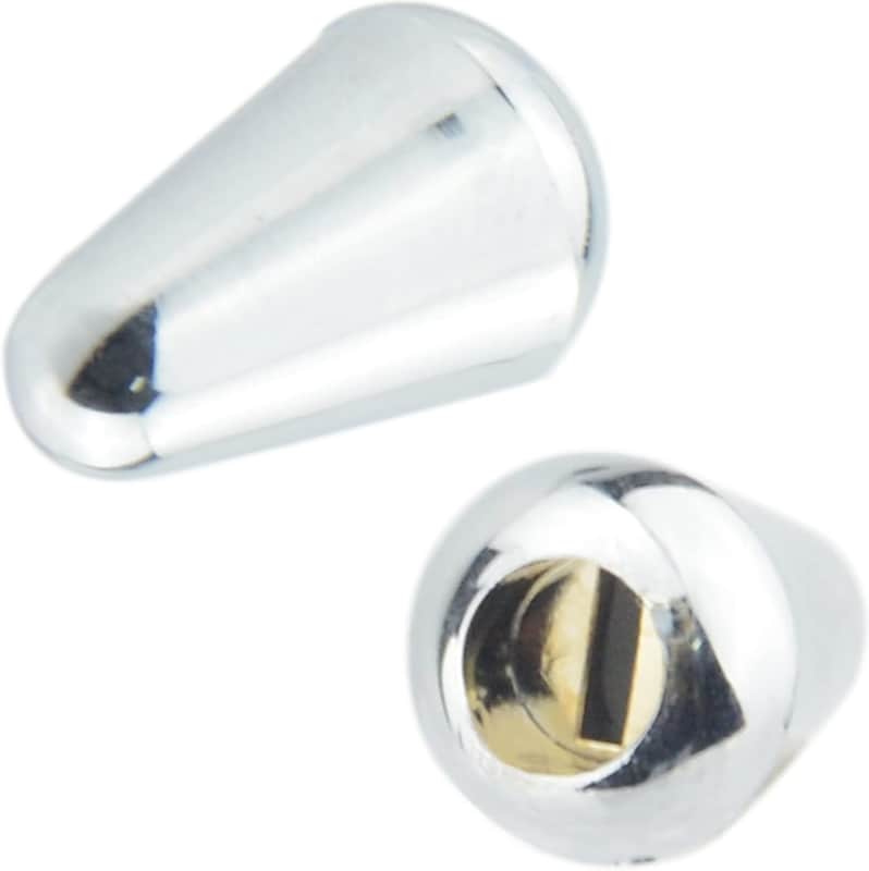 Silver Toggle Switch Tip Knob Caps for Electric Guitar 5 Way Toggle Pickup Selector Switches (2 Pack) image 1
