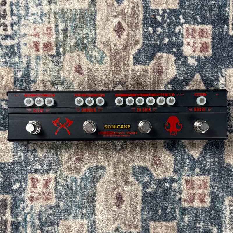 SONICAKE Sonicbar Black Hammer Combined Stage Effects Delay Chorus Distortion Boost Guitar Multi Effect Pedal! image 1