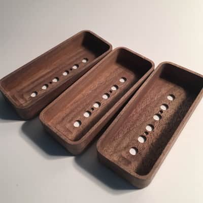 Guilford Black Walnut P-90 pickup covers - Gibson/Lollar - set of 3 Natural Wood image 3