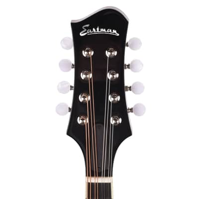 Eastman MD404 Sitka/Mahogany A-Style Oval Hole Mandolin Black image 5