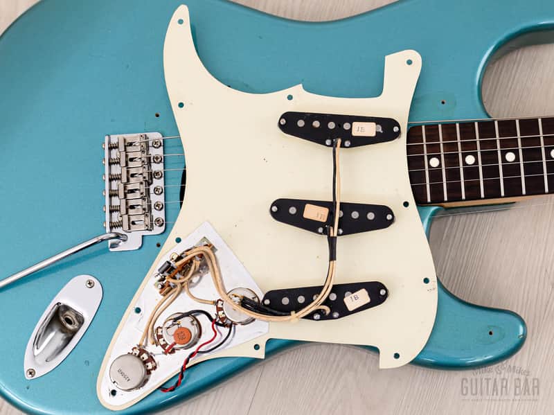 1980s PGM Moon ST-248 S-Style Guitar Lake Placid Blue w/ Seymour