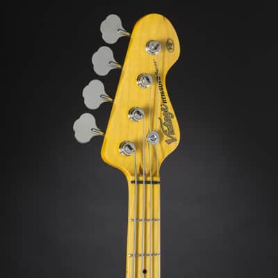 Vintage Reissued V4MVW Vintage White - 4-String Electric Bass image 4