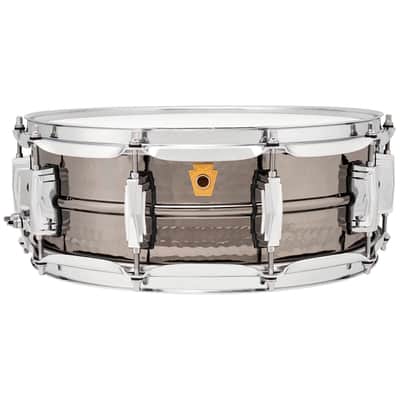 Ludwig LB416K Black Beauty Snare Drum 14x5 Hammered image 1