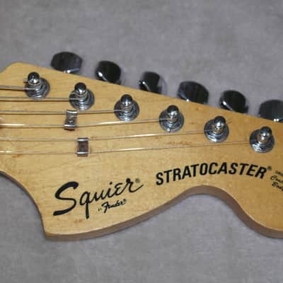1985 MIJ Fender 70's Reissue Squier SQ Series Stratocaster Black With Maple Neck Relic! image 9