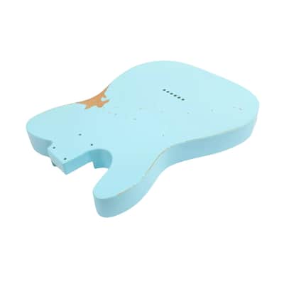 Finished Telecaster Body - Relic Sonic Blue image 11