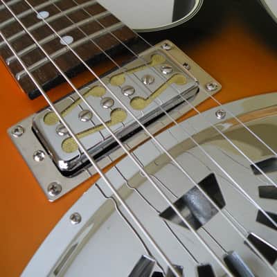 Jay Turser JT-RES Electric Thinline Resonator Guitar Sunburst (Summer Sale) image 3
