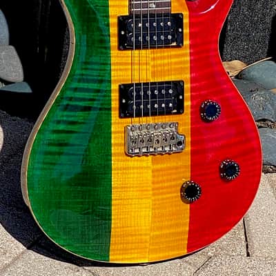 Paul Reed Smith Custom 24 "Rasta" 10 Top 1992 1 of 10 Mexi Flag finish made to Carlos Santana specs image 1