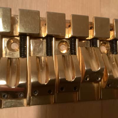 ABM 5 string Bass bridge Vintage 80's/90's - Gold image 2