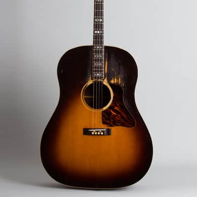 Gibson  Advanced Jumbo Flat Top Plectrum Guitar (1937), ser. #112C, black hard shell case. image 1