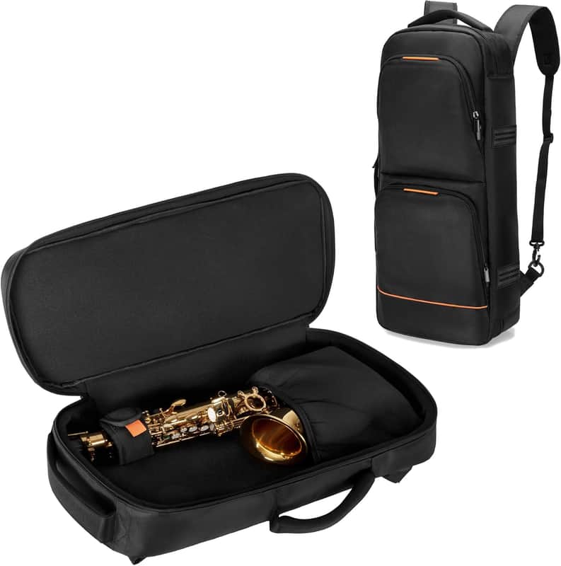 Padded Alto Sax Case Bag, Alto Sax Backpack with Hidden Padded Shoulder Straps, Alto Saxophone Bag with Pockets for Mouthpiece, Sheet Music, Alto Saxophone Case Sax Gig Backpack image 1