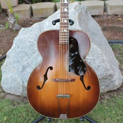 Vintage 40s Kay K-46 Artist 17" Master Size Jumbo Acoustic Archtop Guitar Restored Honest Relic image 11
