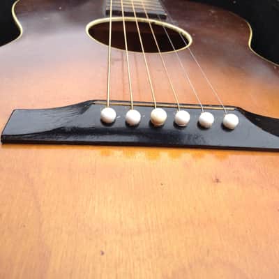 May-Bell 1930s Aged Sunburst Parlor Guitar image 8