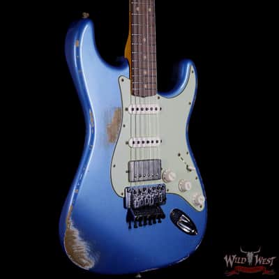 Fender Custom Shop 1962 Stratocaster HSS Floyd Rose Heavy Relic Lake Placid Blue image 4