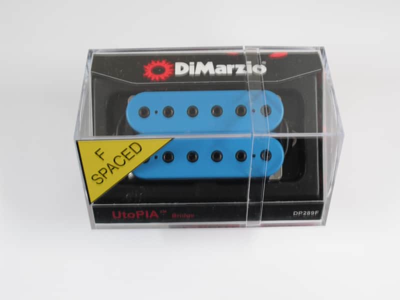 DiMarzio F-Spaced Utopia Bridge Humbucker Blue W/Black Poles DP 289 F image 1