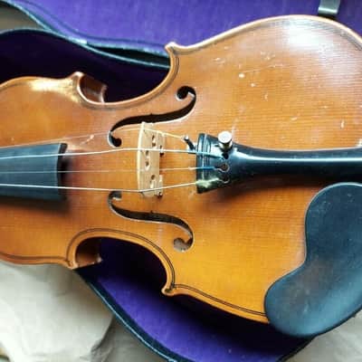 Antonius Stradivarius Cremonensis Faciebat Copy Anno 17 Violin, Good Condition image 3