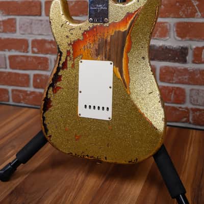 Fender Custom Shop SR25 61 Stratocaster Super Heavy Relic Gold Sparkle over 3-Color Sunburst 2025 w/OHSC image 10
