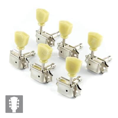 NEW Gotoh SD90-SL Tuners Tuning Vintage Keys Set L3+R3 Keystone 3x3 - NICKEL image 2