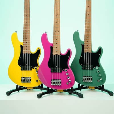 Cort GBSHORTSCALEFGRB Poplar Body Roasted Maple C Shape Neck Short Scale 4-String Electric Bass Guitar w/Gig Bag image 13