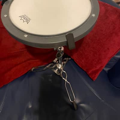 Remo Practice Pad - Tunable Ambassador Coated Drum Head with Stand 8" 2010s - Gray image 3