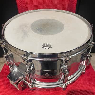 Tama 8056 Imperialstar Mastercraft Steel 6.5x14" 10-Lug Snare Drum with Roller-Action Snare Strainer 1980 - 1985 - Chrome image 3