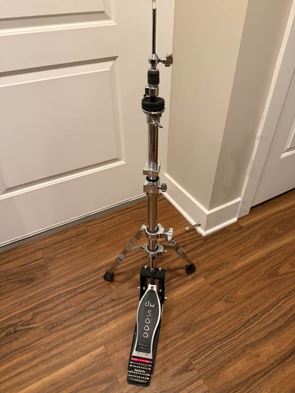 DW DWCP5500TD 5000 Series Delta II Heavy Duty Double-Braced Rotating 2-Leg Hi-Hat Stand 2020s - Chrome image 1