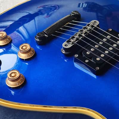 1997 Greco Japan LG-70 Eclipse Style Les Paul (Blue) image 6
